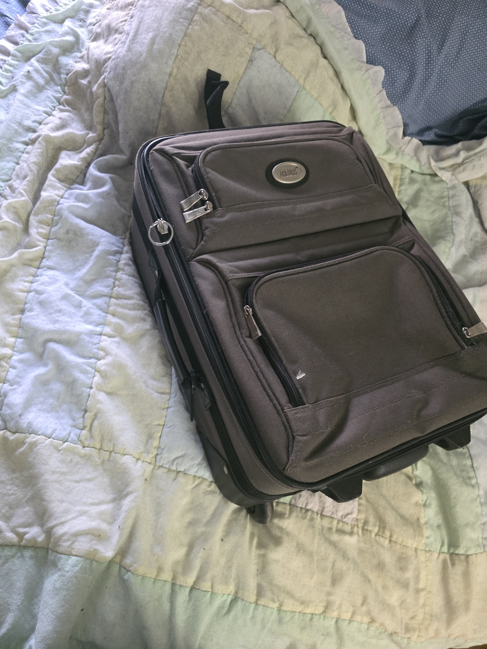 Men's Travel Carry-On Roller Bag - Gray